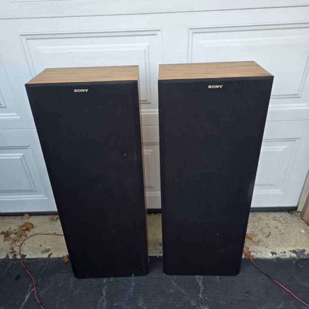 Sony Tower Speakers Vintage